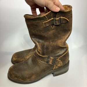 Guide Gear men’s leather boots size 10 EE buckles‎ pull on casual western cowboy
